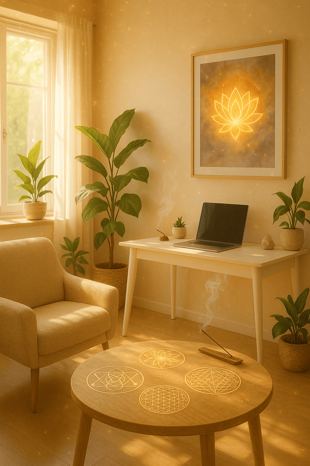 Oficina limpia y armonizada con Rayos Metafísicos