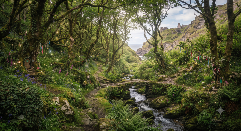 El bosque de las Hadas - Tintagel Bosque de las Hadas de Tintagel en Cornualles rodeado de naturaleza