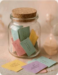 Tarro de Posibilidades con tarjetas para cumpleaños