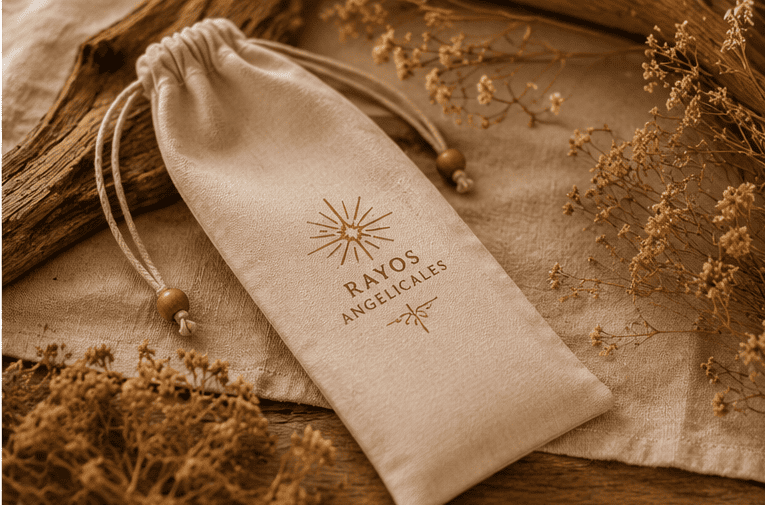 Bolsa de lino para guardar la varita ceremonial