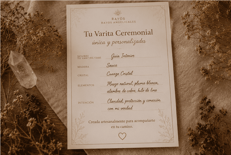 Documento personalizado de la varita ceremonial