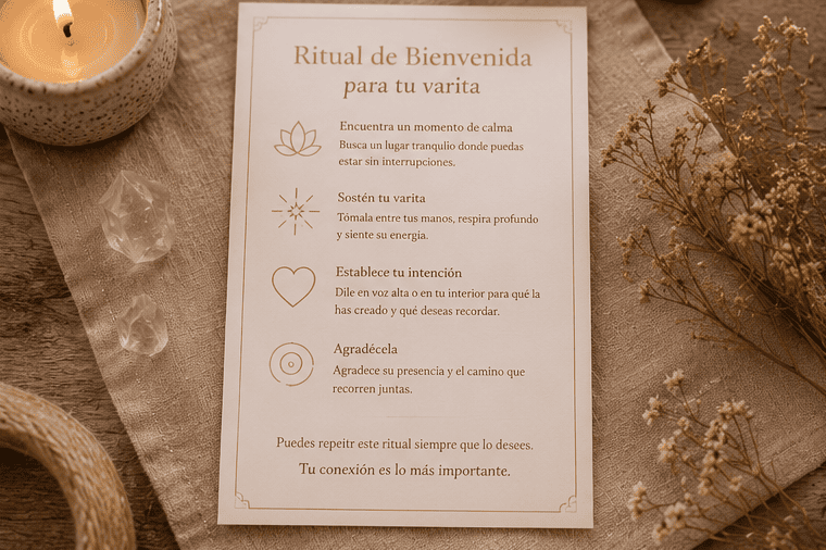 Ritual de bienvenida para una varita ceremonial